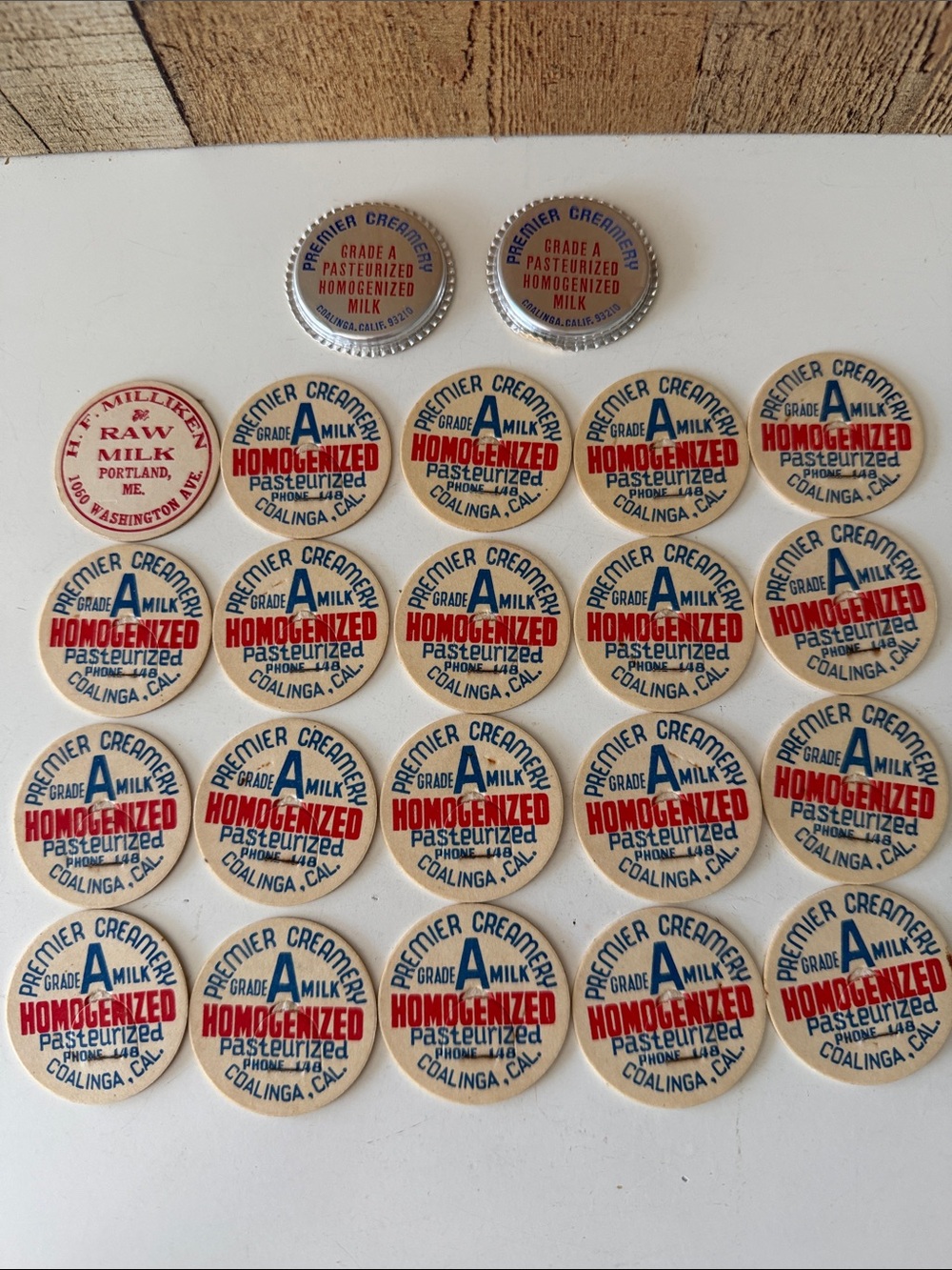 Vintage Milk Caps- Lot of 22